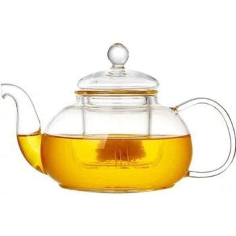 Strong Borosilicate Clear600ml/800ml 1000ml Teapot Tea Set Warmer Infuser Cups Glass Teapot Sets – Teapot with Glass Infuser and Wholesale Glass Teapot price