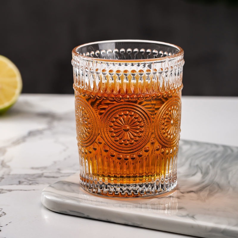 Sunny Flower Soda-Lime Lead Free Beverage / Juice Glass Cup – Glass Cup and Glass Mug price