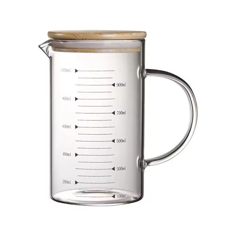 Wholesale 1L Borosilicate Glass Measuring Jug Glass Measuring Cup with Handle – Liquid Measuring Cups and Milk Measuring Cups price