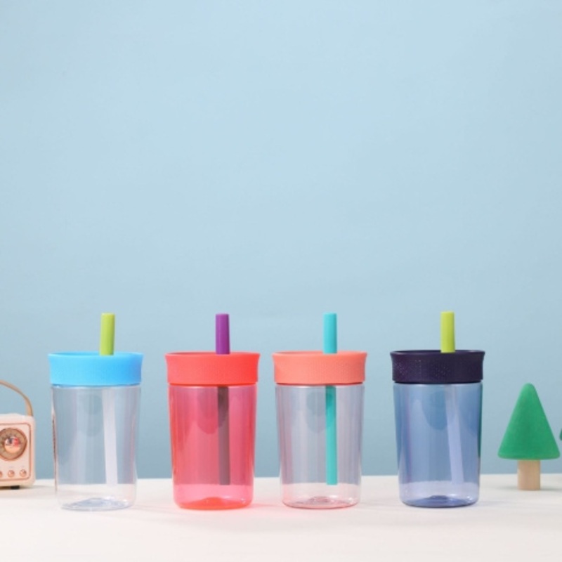 Wholesale Customized BPA-Free 12 Oz Travel Water Bottle High Color Cute Portable Student Carry-on Mug with Lid and Straw – Plastic Kid Tumbler and BPA Free Plastic Tumbler price