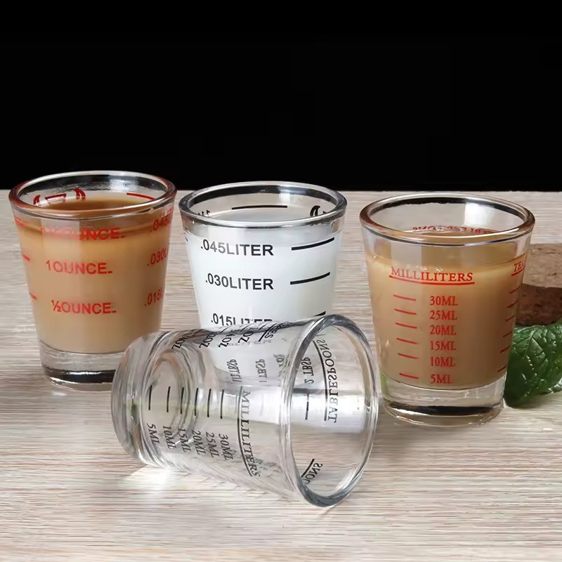 2025 Hot Selling Measuring Jug Kitchen Cooking Microwavable Beaker Glassware 50ml 150ml Double Wall Glass Measuring Cup – Measuring Cup and Glass Cup price