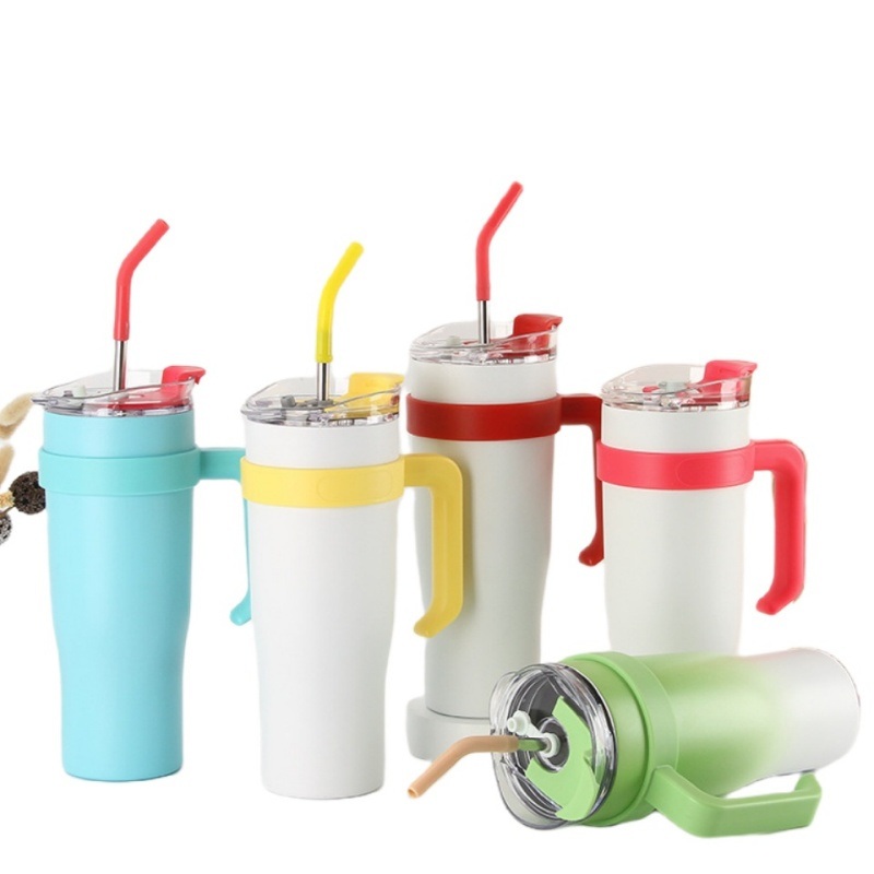 40 Oz Car Mounted Insulated Vacuum Popular Cup Stainless Travel Mug with Handle and Sublimation Straw – Stainless Travel Mug and Vacuum Cup price