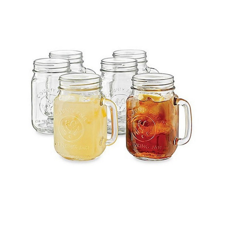Machine Made Glassware Mason Jar Glass Beer Mug – Beer Glass Jar and Mason Jar Beer Glass price