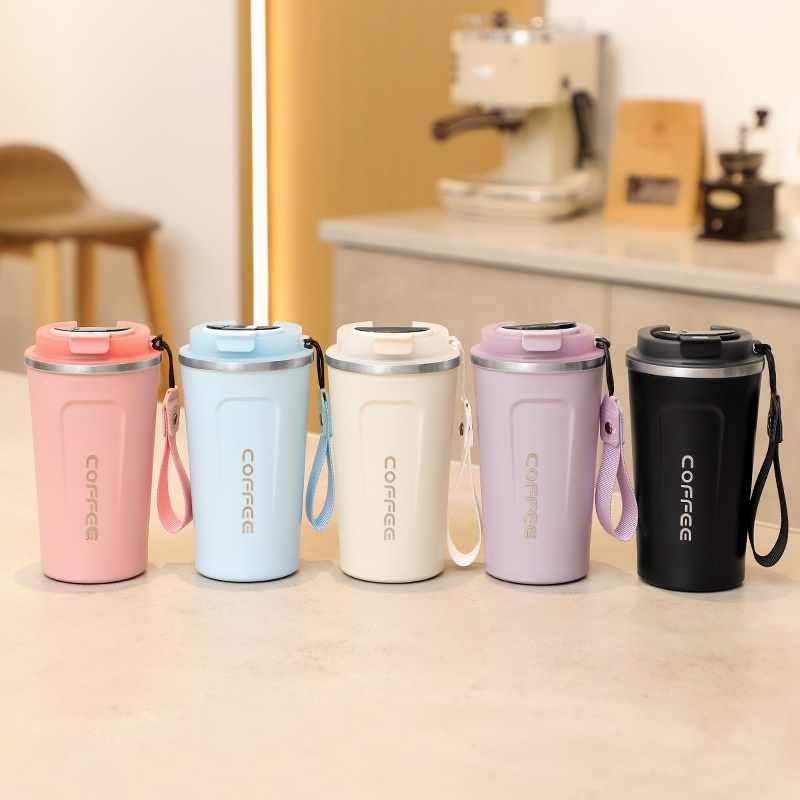 New Design Customized Stainless Steel Portable Coffee Mug with Handle Strip – Coffee Mug and Coffee Cup price