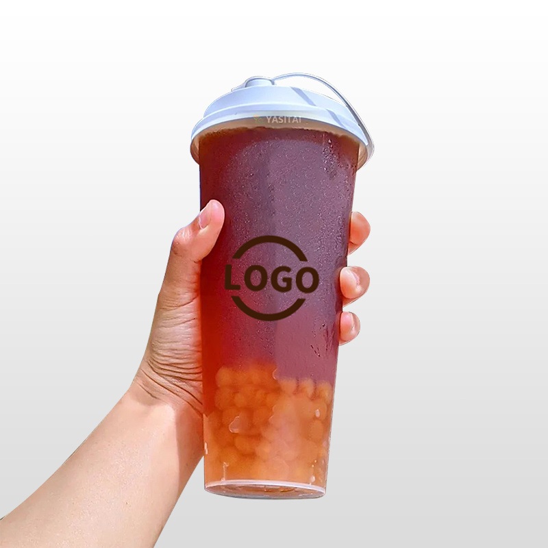 Plastic Cups with Logo Custom Logo Printed Custom Cup 18 Oz Transparent Cup Plastic – PP Injection Cup with Lid and Bubble Tea PP Injection Cup price