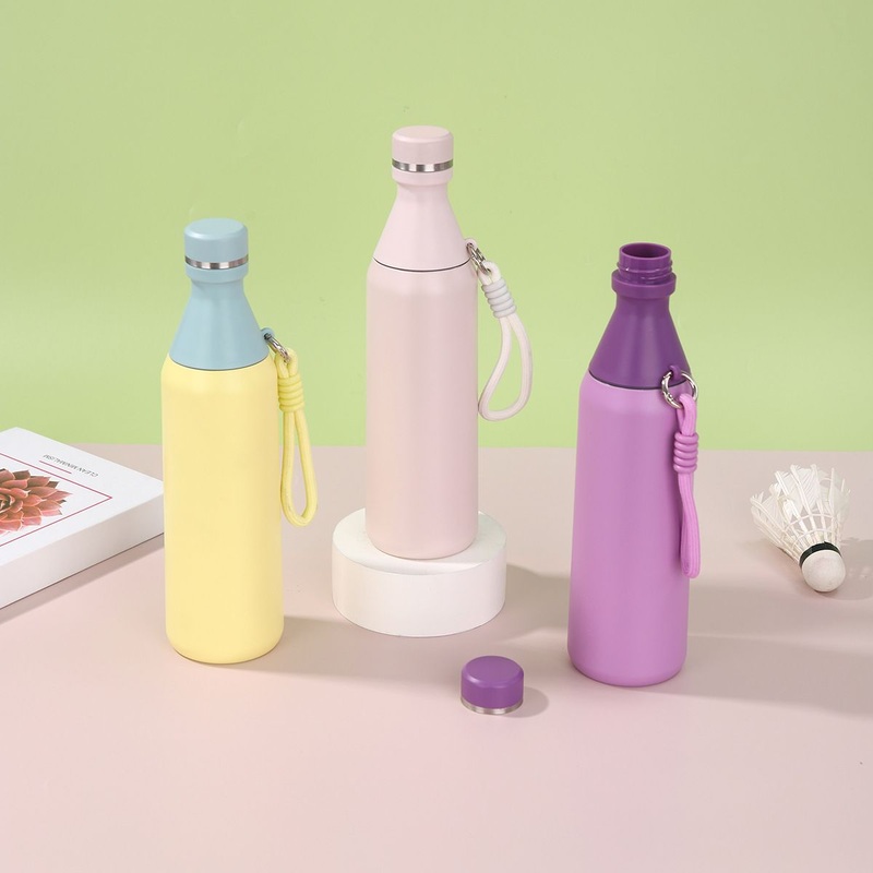 Portable 304 Stainless Steel Detachable Double-Layer Vacuum Rope Insulated Thermos Cola 500ml Water Bottle for Sports – Stainless Steel Water Bottle and Sports Water Bottles price