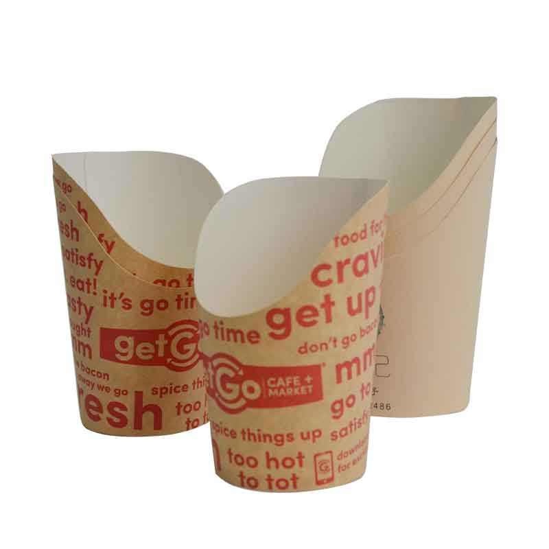 Take Away Paper Chips Cup 16oz Customized Paper Cup Foldable French Fries Paper Cups – Paper Cup and Potato Chips Holder price