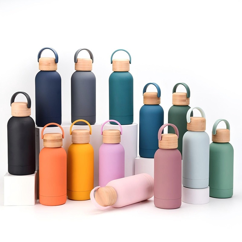 Wholesale Custom 350ml Double Wall Stainless Steel Insulated Bottle Portable Outdoor Small Mouth Water Bottle Handle for Camping – Water Bottle and Thermos Bottle price