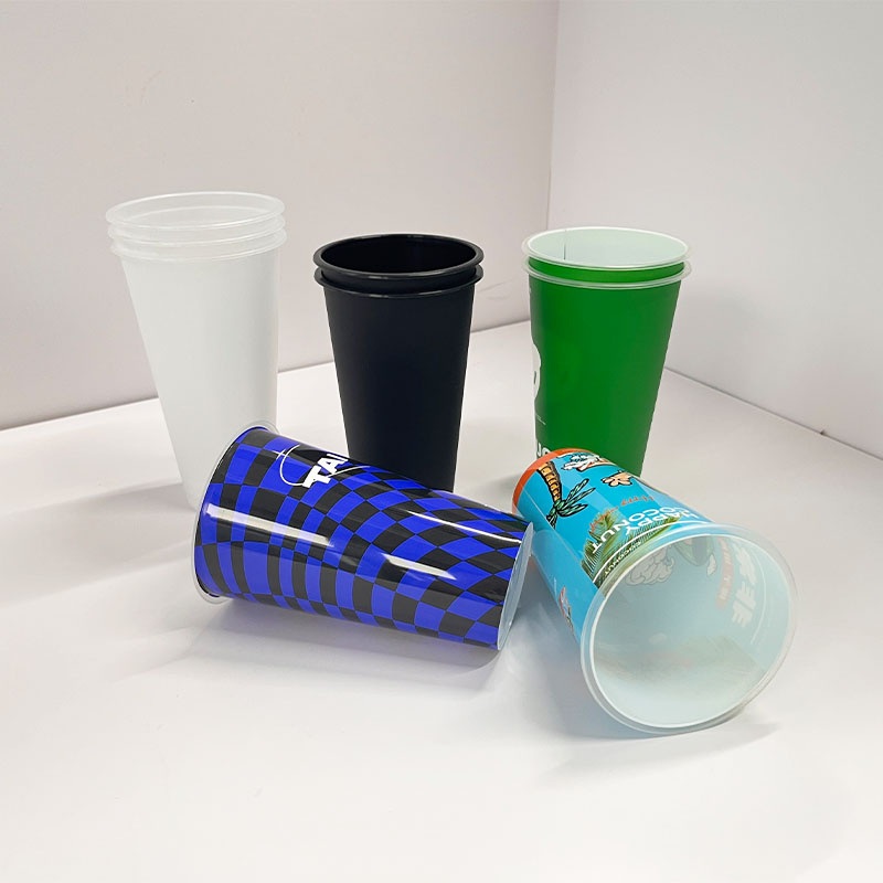 9 10 12 14 16 18 20 22 24 32oz Custom Printed Food Grade Pet Coffee Cups Clear Disposable Plastic Beer Glass Plastic Container – Plastic Cups and Juice Cups price