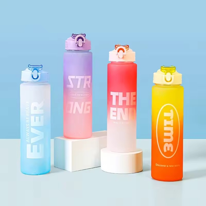 Custom Logo Plastic 32oz Sports Motivational Drinking Bottles Gym Botella De Agua Drink Water Bottle with Straw – Heat Insulated Water Bottle and Sports Bottle price