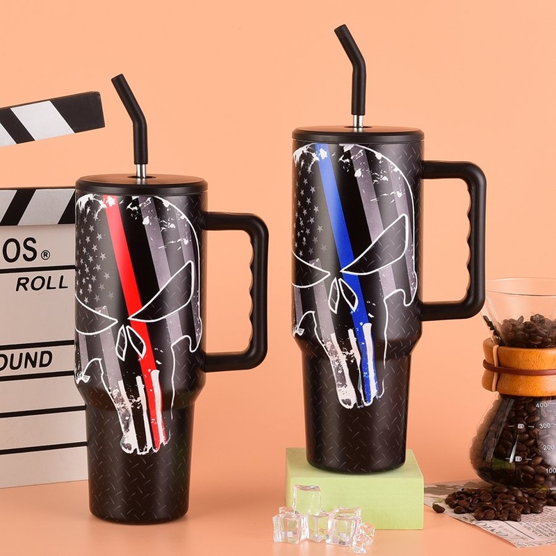 Custom Printed Promotional Thermo Cup Reusable Drinkware 40 Oz Eco-Friendly Straw Tumbler with Handle – Eco-Friendly Straw Tumbler and 40 Oz Tumbler price