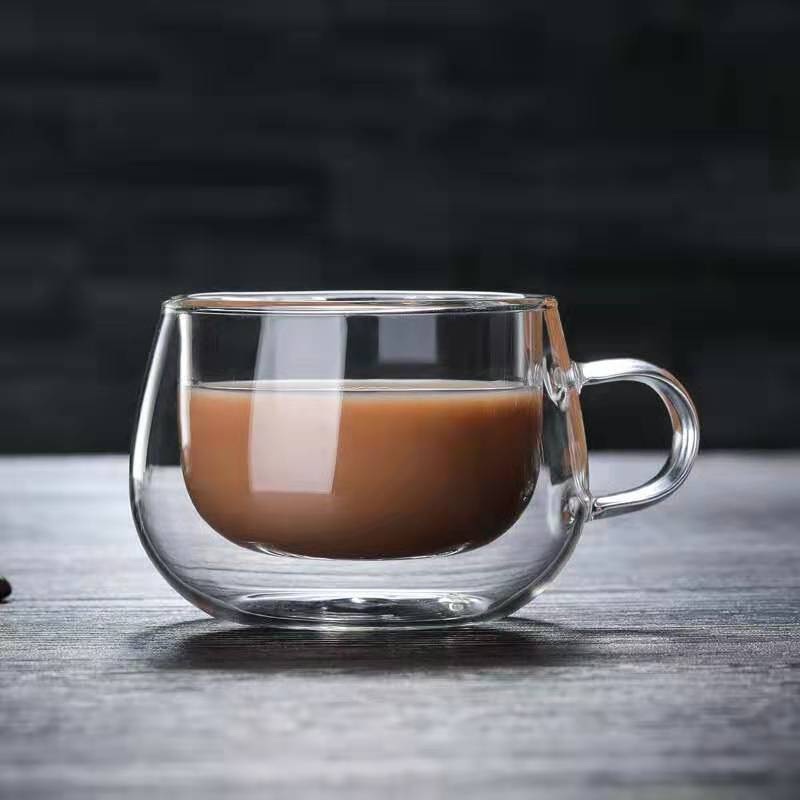 Customized Transparent Clear Double Wall Glass Coffee Cup – Glass Cup and Glassware price