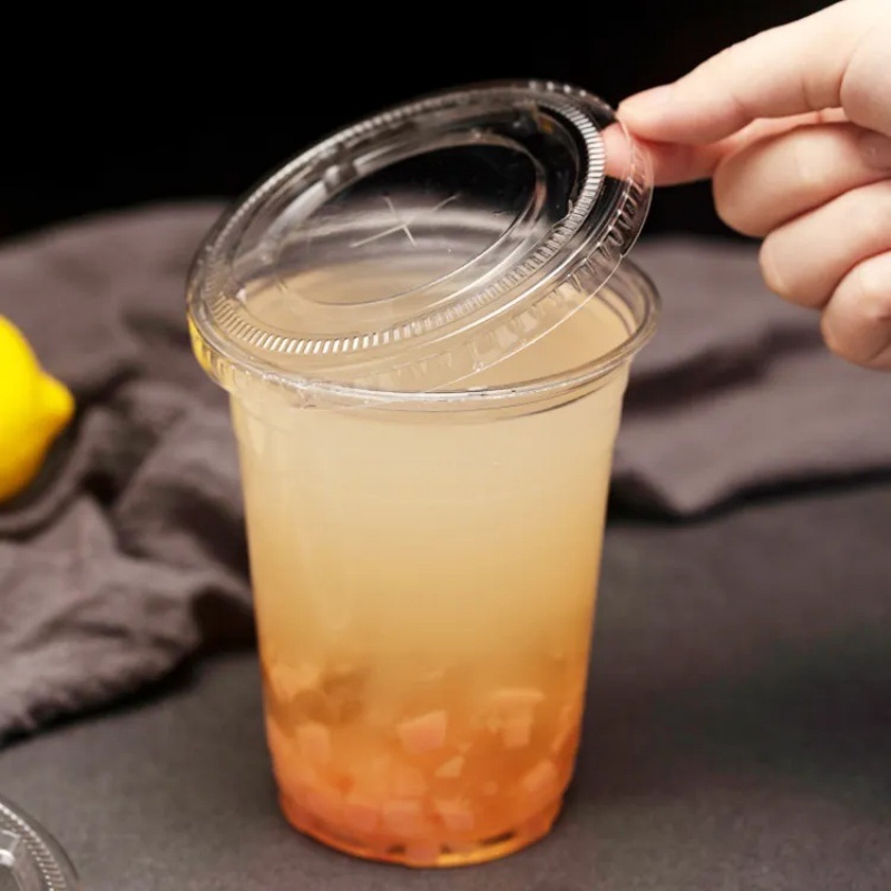 Disposable Customized Logo Biodegradable Clear Pet Disposable Milk Tea Coffee Plastic Cup with Lid – Disposable Plastic Cups and Customized Pet Plastic Cups price