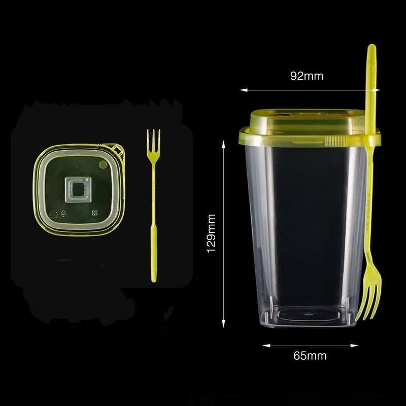 PP Pet Disposable Love Heart Shaped One Time Plastic Juice Injection Cup with Fork – Cup and Plastic Cup price