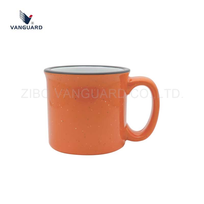 Solid Color Coffee Cup 440ml Custom Ceramic Cup Orange Ceramic Keep Cup – Ceramic Keep Cup and Custom Ceramic Cup price