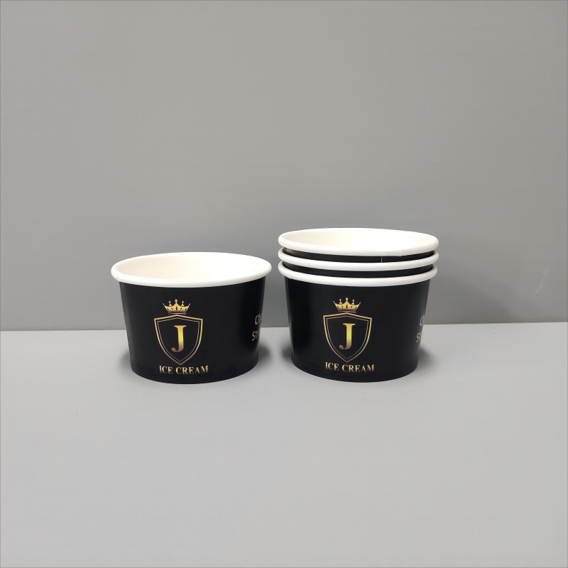 Wholesale Degradable Cartoon Frozen Dessert 4oz 6oz Disposable Paper Ice Cream Cup with Lid – 4oz Ice Cream Cup and Paper Ice Cream Cup with Lid price
