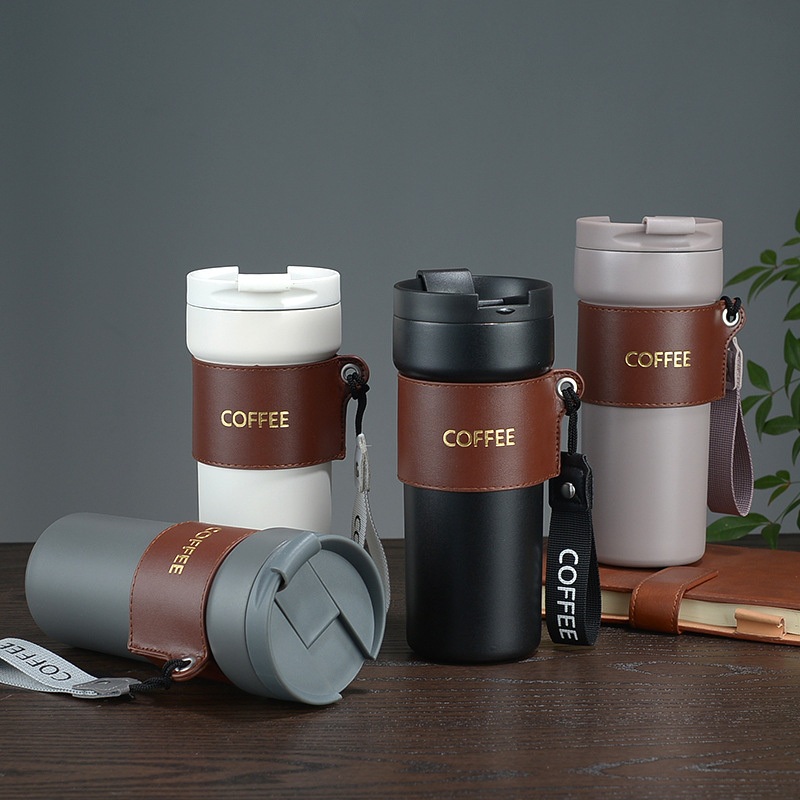 Customized Portable Thermo Mug Portable Double Wall Stainless Steel Water Bottle Travel Tumbler Coffee Cup with Holster Lid for Business Office Gift – Vacuum Cup and Stainless Steel Cup price