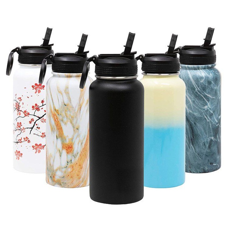Double Walled Vacuum Insulated Water Bottle Leak Proof BPA Free with 3 Lids – Stainless Steel Water Bottle and Water Bottle price