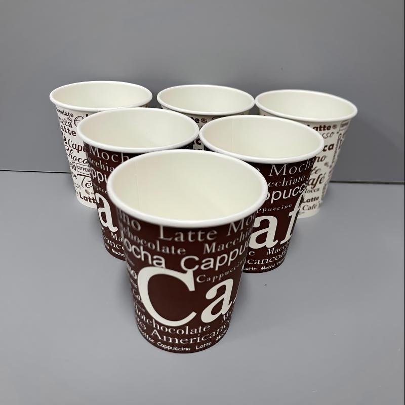Eco-Friendly Take out Single Double Ripple Wall Coffee Paper Cup for Beverages Espresso Tea Insulated Reusable Cold Drinks – Take out Coffee Paper Cups and Single Wall Coffee Paper Cup price