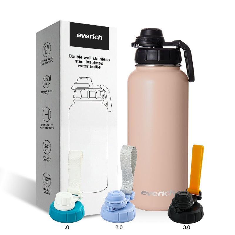 Everich Locking Lid with Handle Stainless Steel Water Bottle 32oz Sports Bottle – Stainless Steel Water Bottle and Sports Bottles price