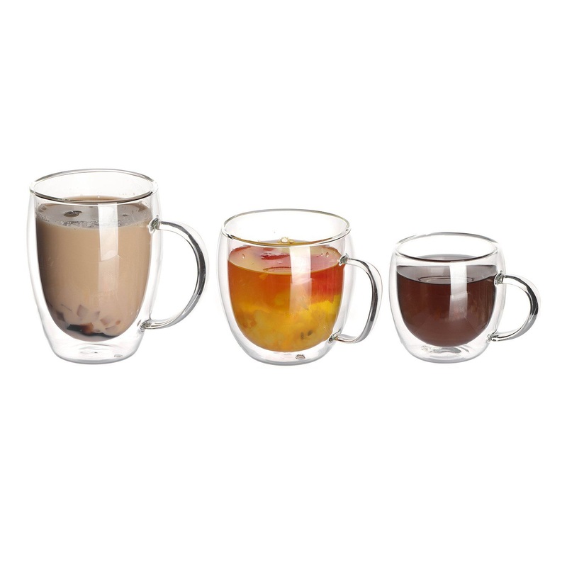 Hand Made Heat Resistant Borosilicate Glass Double Wall Coffee Cups – Glass Cup and Double Wall Glass Cup price