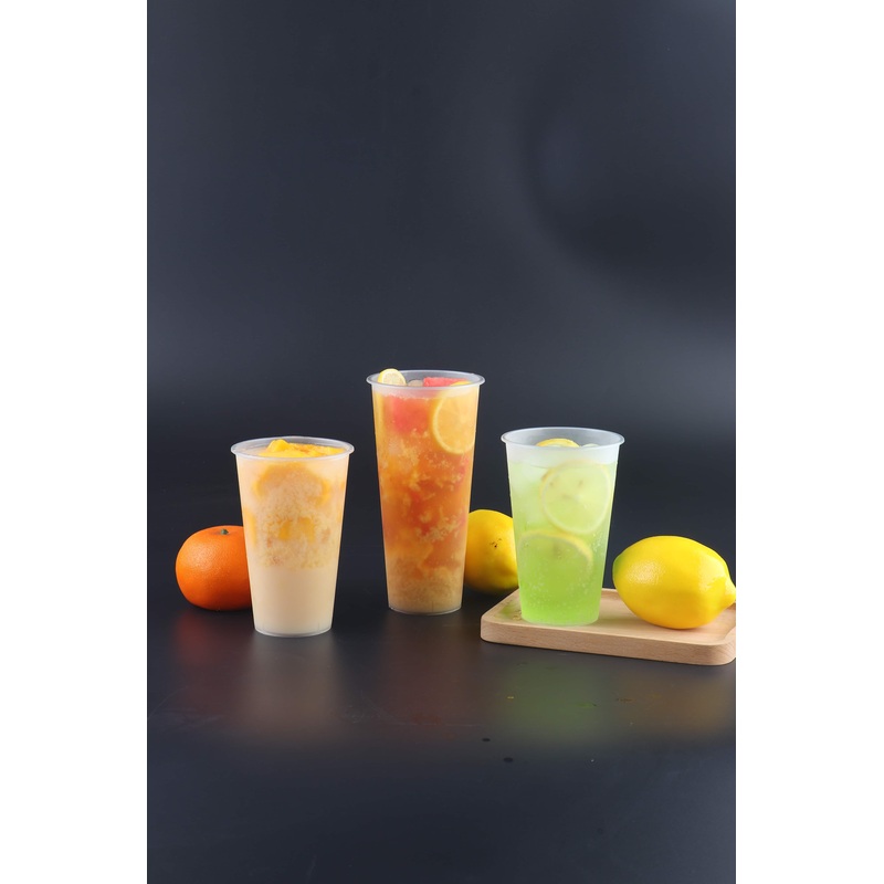 High Quality Disposable Pet Cup Lid 500ml PP Material Environmentally Friendly Degradable for Takeaway Milk Tea Juice Tequila – Cup and Plastic Cup price