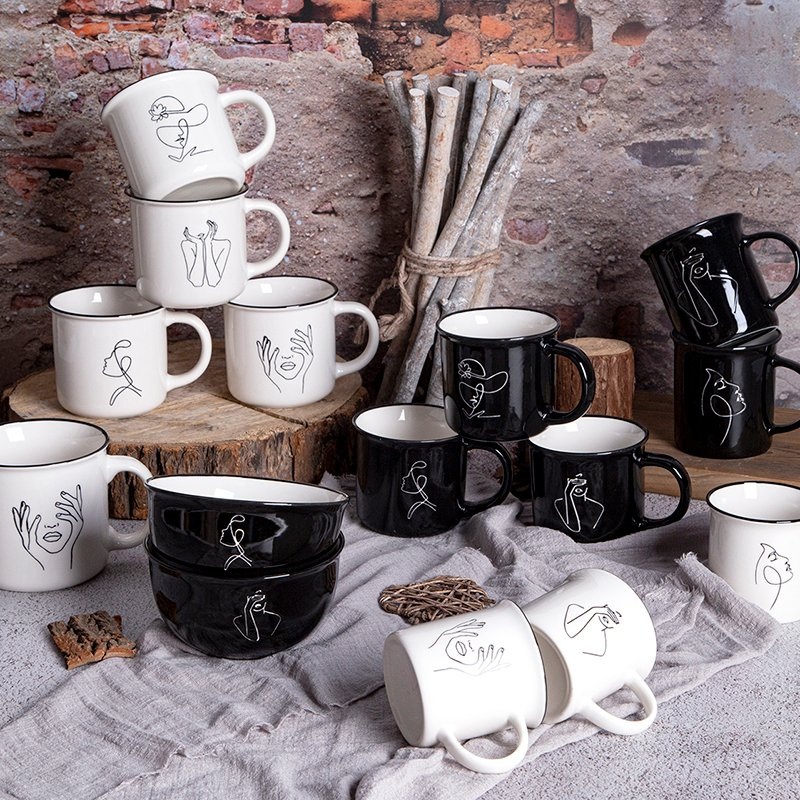 Hot Abstract Line Ceramic Mug/ Cup/ Tea Mug – Mug/ Cup/ Coffee Cup/ Tea Cup price