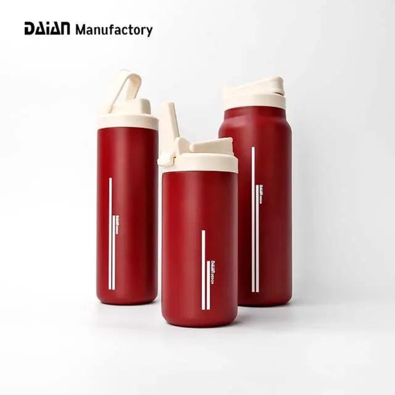 New Design Wide Mouth Double Walled Sports Water Bottle 32 Oz Vacuum Flask Stainless Steel Custom Logo with Wide Handle Straw Lid – Flask and Vacuum Flask price