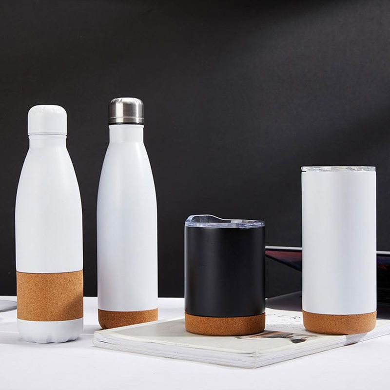 Vacuum Drink Bottle Custom Logo Cork Outdoor Drinking Water Bottle Cola Shaped 18/8 Stainless Steel Sport Bottle – Double Wall Thermo and Coffee Tumbler price