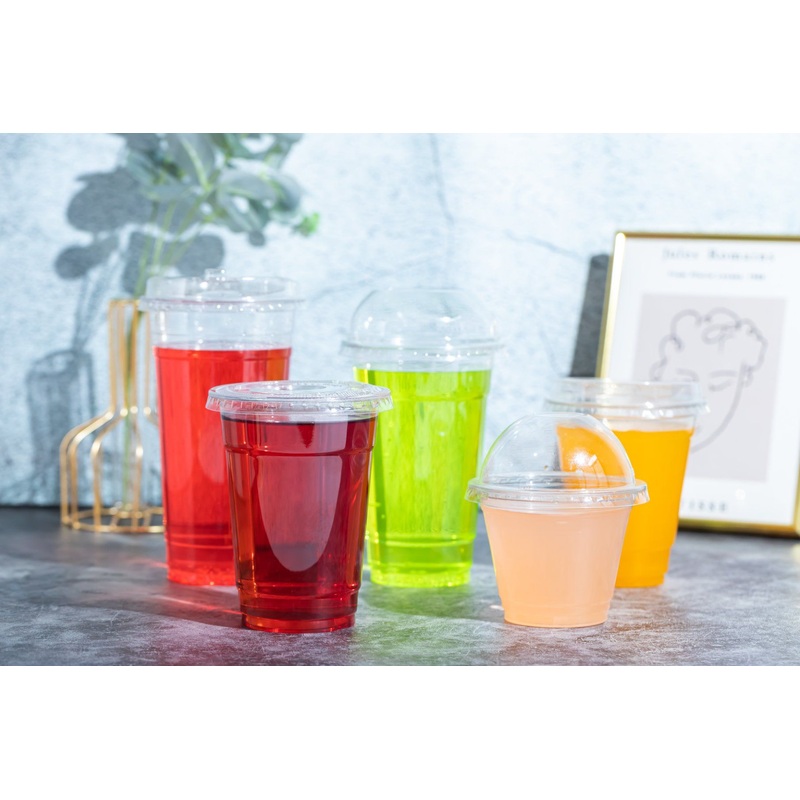 Wholesale Custom 95mm Diameter Disposable RPET/Pet Plastic Cups 12oz/360ml Clear Beverage Cups for Coffee Iced Coffee Milk Tea – Plastic Cup and Disposable Cup price