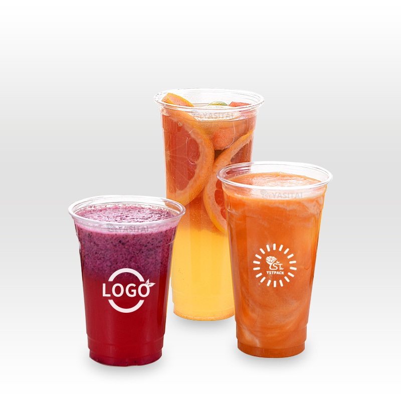 16oz Milkshake Cups Transparent Cup with Color Logo Printing – Disposable Plastic Cup and Cold Ice Coffee price