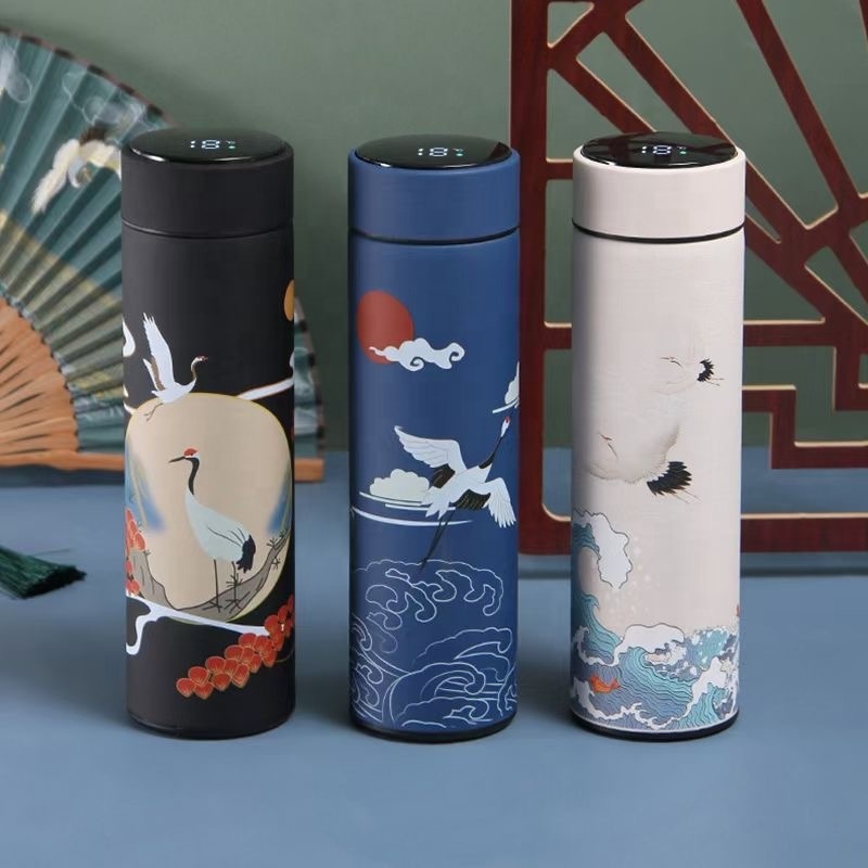 17oz 500ml Digital Thermo LED Temperature Display Flask Wholesale Custom Logo Vacuum Flasks Stainless Steel Water Bottle – Stainless Steel Water Bottle and Vacuum Flasks price