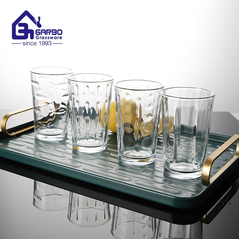 8oz Factory Direct Cheap High Quality Elegant Inner Embossed Glass Cup – Glass Cup and Cheap Glass Cup price