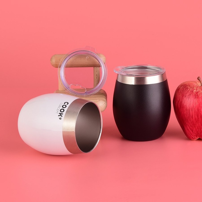 Degradable Seal Lid Cover Wine Tumbler Insulated Thermos Vacuum Cup 8oz Egg Shaped Coffee Wine Beer Mug – Wine Beer Mug and Egg Shaped Coffee Mug price