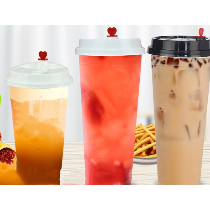 Disposable Coffee Tea Drink Plastic Milk Tea Drinking Cups with Cover – Disposable Plastic Cup and Drinking Cup price
