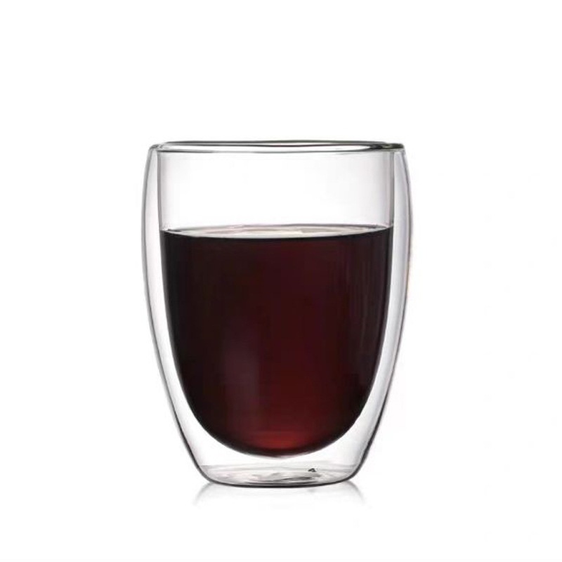 Heat Resistant Drinkware Egg Shape Glass Beer Cups Double Walled Drinking Mug – Glass Beer Cups and Drinkware price