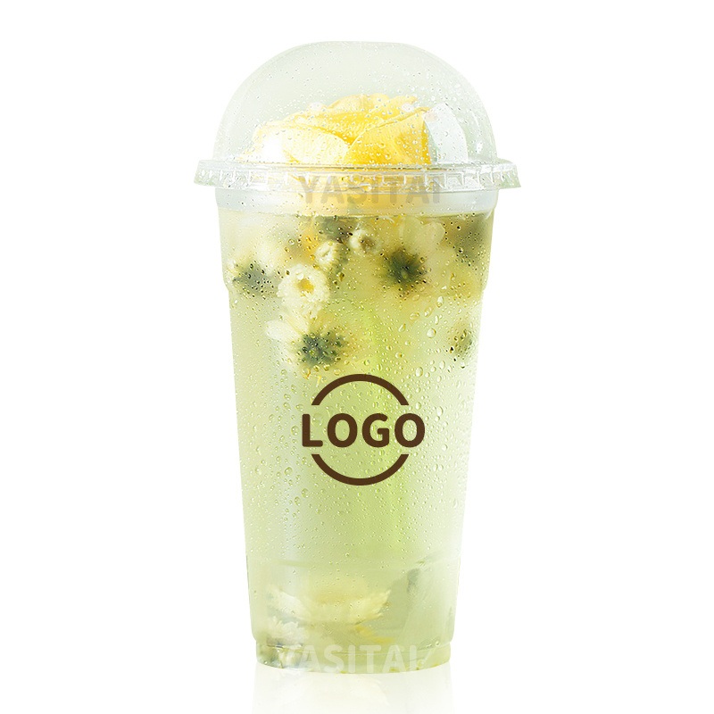 Logo Custom Pet High Transparency Boba Milktea Clear Plastic Disposable Cold Drinking Cups 360 500 700ml – Milk Tea Cups and Boba Cups price