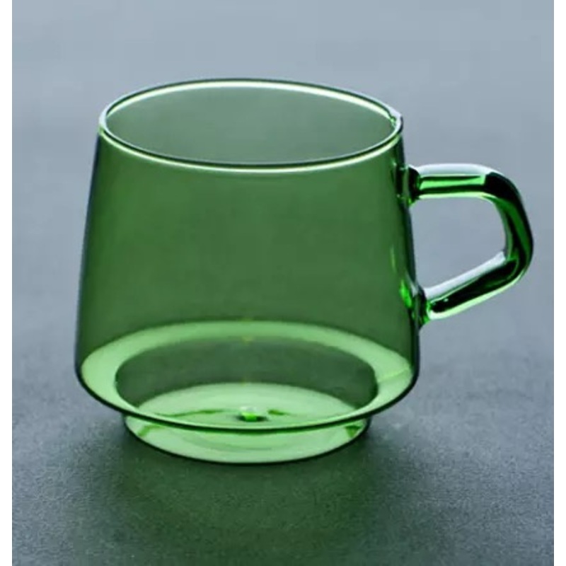 ODM/OEM 350ml Custom Colored Borosilicate Glass Coffee Mug Heat Resistant Espresso Glass Tea Coffee Water Cup with Handle – Glass Coffee Mug and Borosilicate Glass Coffee Mug price