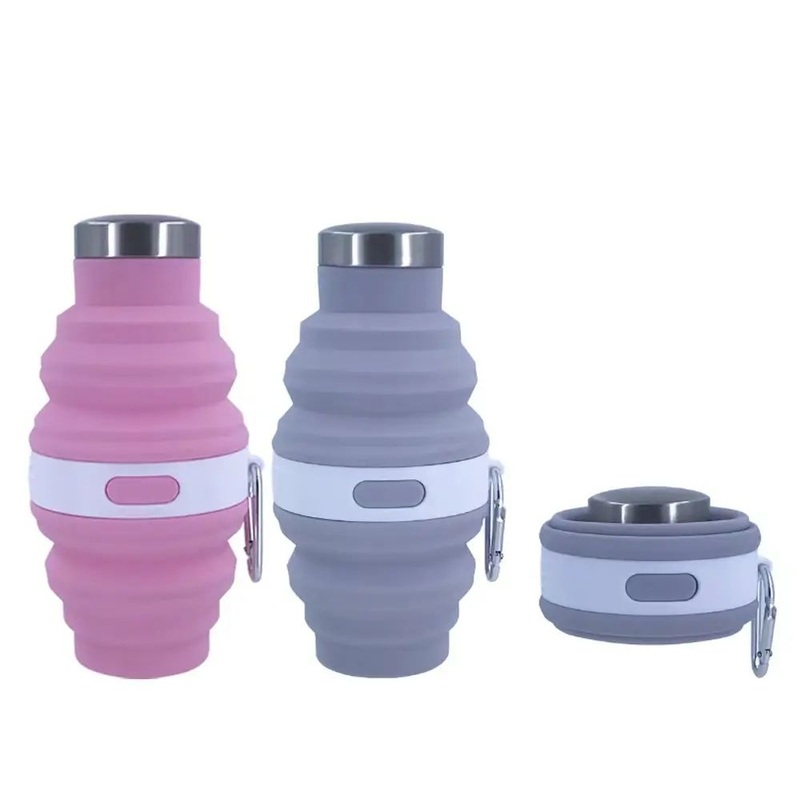 Reusable Hiking Drink Portable Foldable Kid Gym Sports Squeeze Travel Custom Collapsible Silicone Bottle Water – Silicone Foldable Sports Water Bottle and Hiking Travel Sport Folding Water Bottle price
