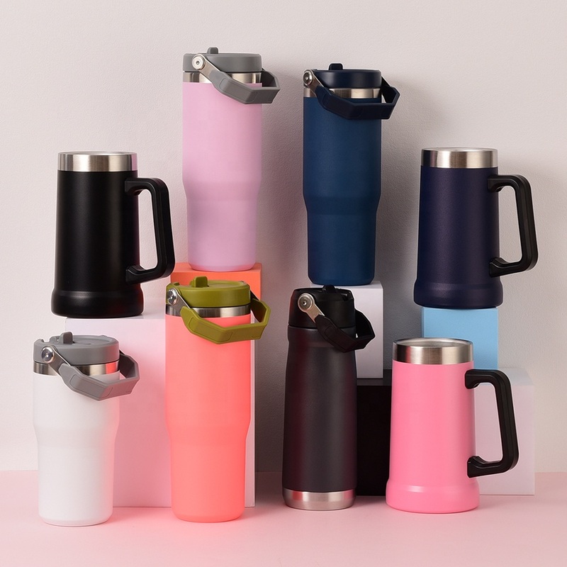 Stainless Steel Water Vacuum Mug Drink Coffee Tea Termo Cup with Lids and Straws – Cup with Lids and Drink Coffee Cup price