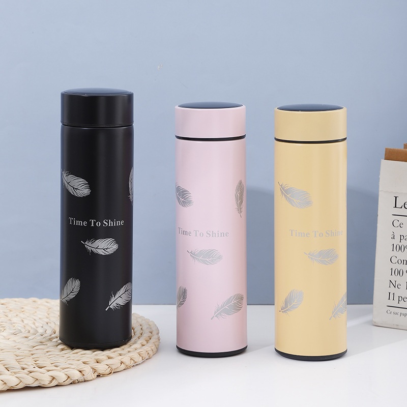 316 Food Grade Feather Patterned Portable Insulated Cup – Vacuum Flask and Vacuum Cup price