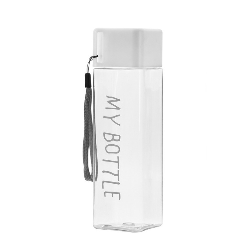 500ml Promotion Gift Square Lid Plastic Water Bottle – Water Bottles and Outdoor Sport Bottle price