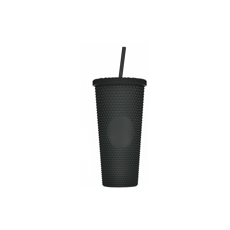 Customized Logo 700ml Plastic Double Wall Studded Tumbler – Double Tumbler Coffee Cups and Cute Tumbler 12 Oz price