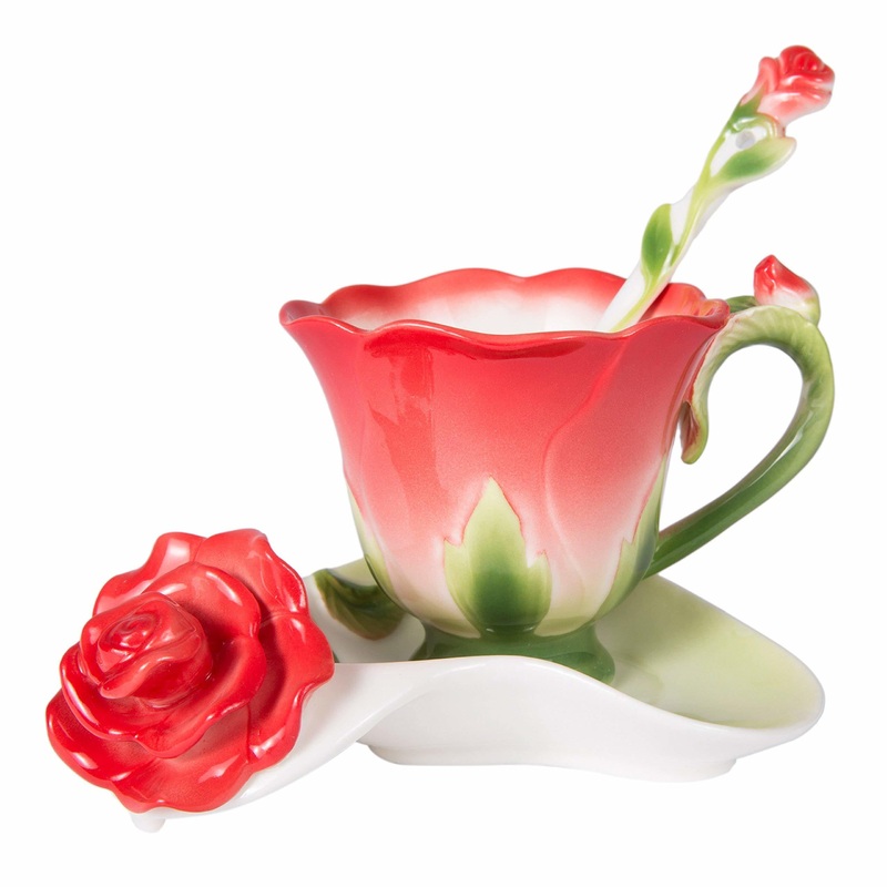 Discount Price Hand Crafted Collection Coffee Saucer Spoon Rose Shape Porcelain Cup – Cup and Porcelain Tumbler price