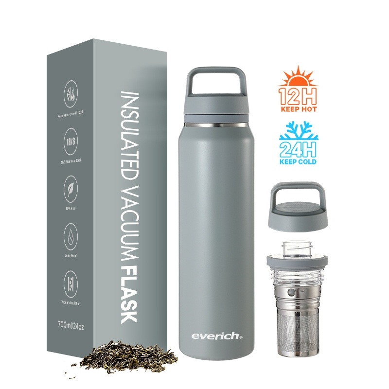 Everich 18/8 Double Wall Stainless Steel Sport Water Bottle with Tea Infuser Leak Proof BPA Free – Water Bottle and Tea Infuser price