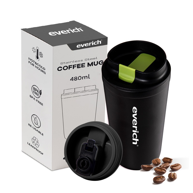 Everich 480ml Double Wall Vacuum Insulated Coffee Mugs Easy to Use and SIP – Mugs and Coffee Mugs price