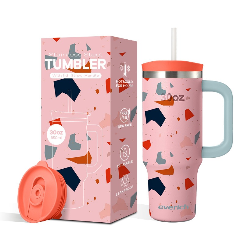 Health Care Leak Proof Customized Logo Powder Coating 30oz Coffee Travel Insulated Thermal Customized Vacuum Mug with Dual Use Lid – Stainless Steel Water Bottle and Sports Bottle price