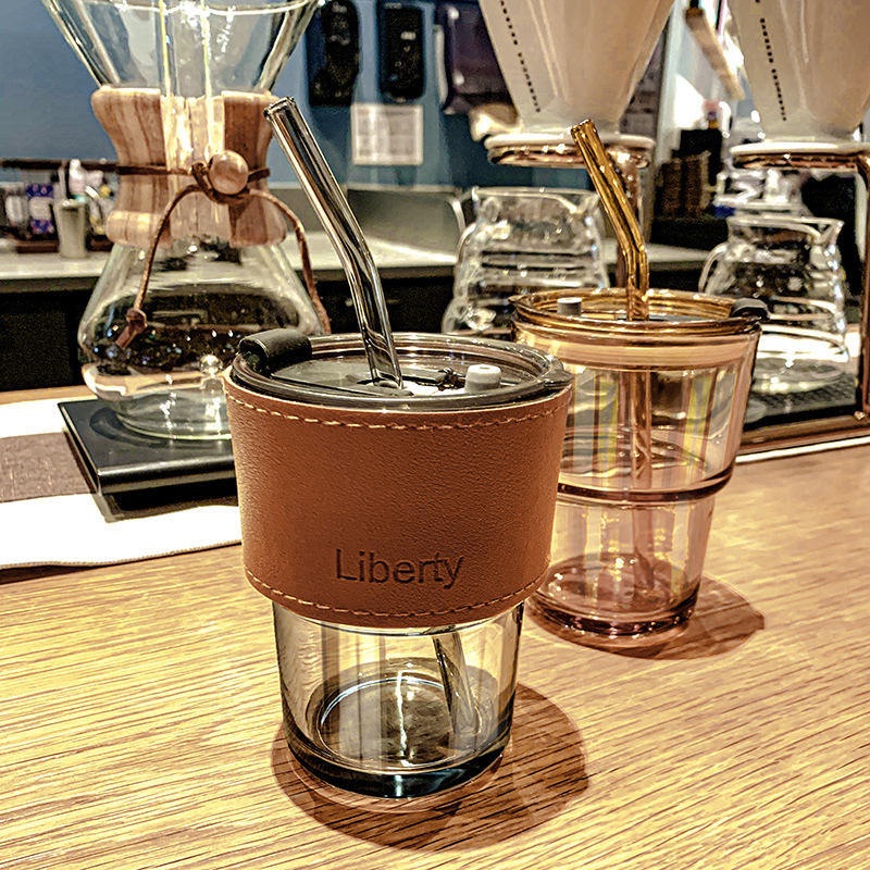 Wholesale Bamboo Shape Glass Cup with Straw and Lid – Cup and Glass Cup price