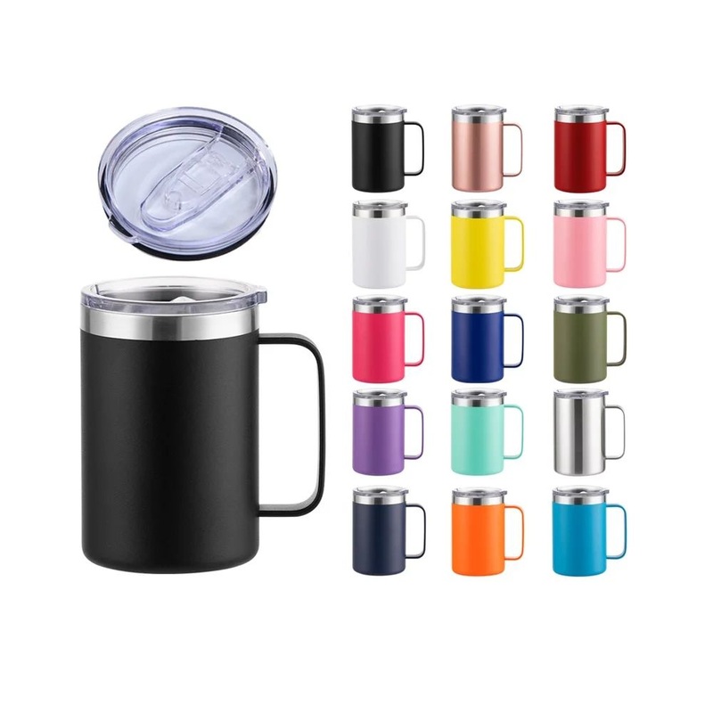 12oz Double Wall Stainless Steel Tumbler Vacuum Insulated Drinks Mug with Lid & Handle – Metel Mug and Coffee Mug price