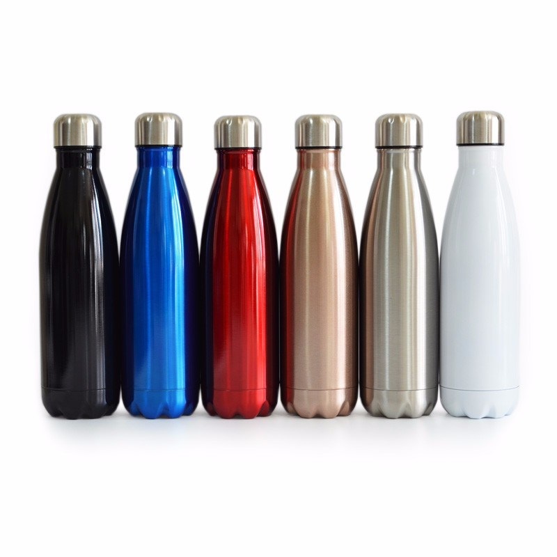 350 500ml Multi Colour Customizable Logo Stainless Steel Sport Water Bottle Cola Shape Portable Vacuum Flask – Double Wall Cola Milk Drink Bottle and 750ml 304 Cola Shaped Sports Water Bottle price